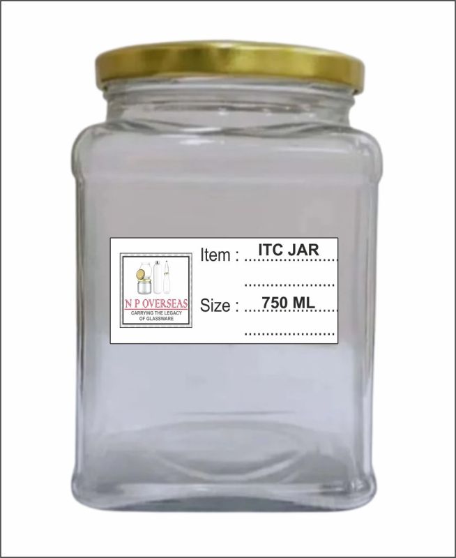 750 ml itc square glass jar