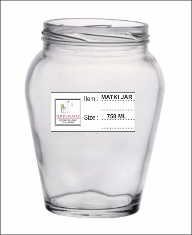 750 Ml Glass Matki Jar