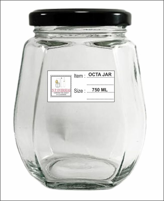 750 Ml Octa Glass Jar