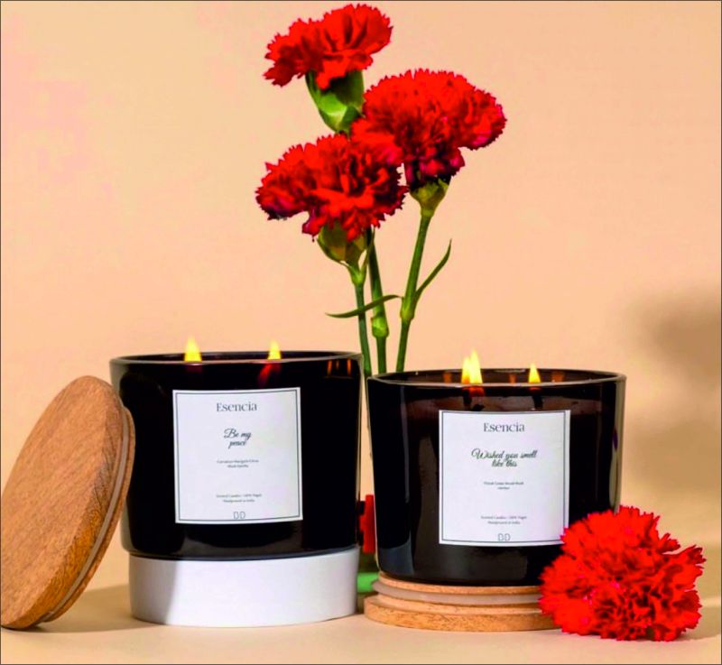 Printed Glass Candle Jar