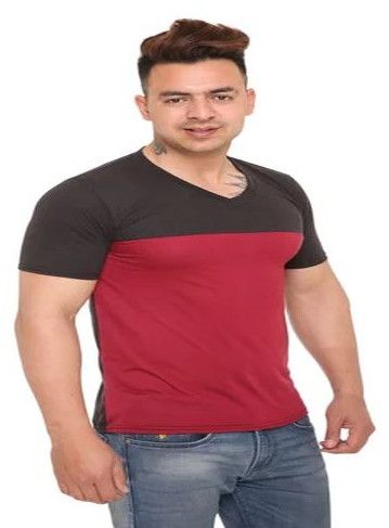 Mens Casual Cotton Lycra T Shirt XL, XXL