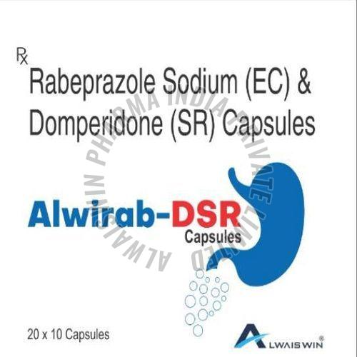 Rabeprazole Sodium and Domperidone DSR Capsules, Pack Size : 20x10