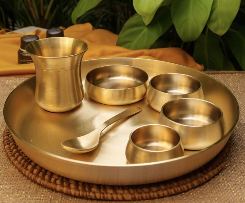 Brass Thali Set