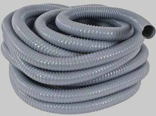 PVC Duct Hose Pipe, Color : Grey, Length : 50 Feet for Ventilation
