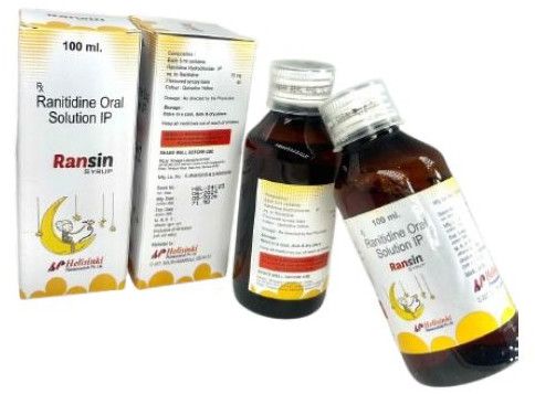 Ranitidine Oral Solution IP, Brand Name : Ransin, Form : Liquid