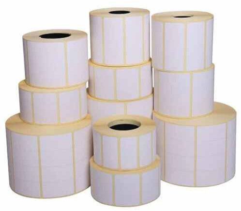 Paper Industrial Use Barcode Sticker Roll, Color : White