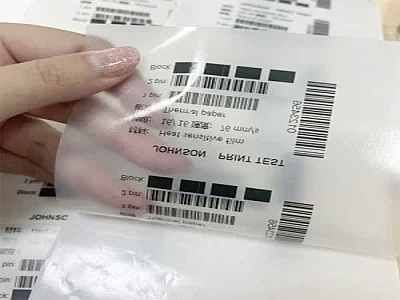 Plastic Transparent Barcode Label Sticker, Packaging Type : Roll