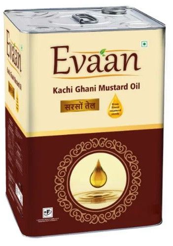20 Ltr. Mustard Oil Tin, Color : Yellow, Brand Name : Evaan