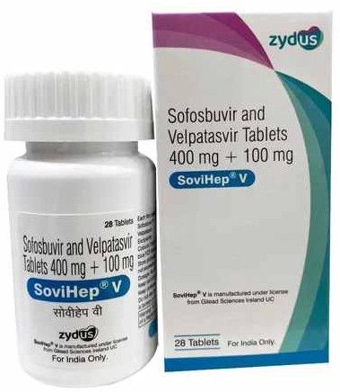 Sovihep V Sofosbuvir Velpatasvir Tablet, Packaging Type : Box