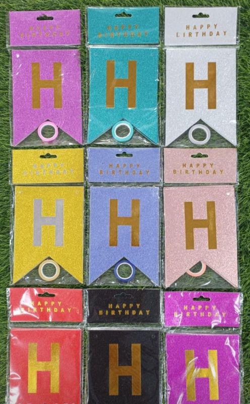 Happy Birthday Glitter Banner