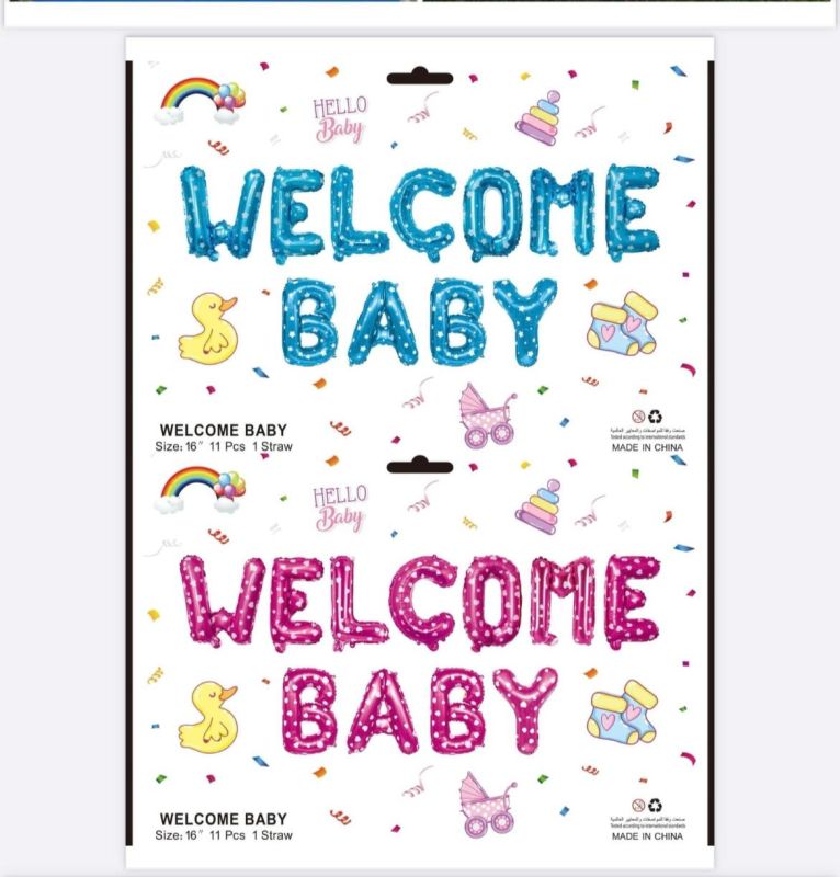 Welcome Baby Foil Balloon