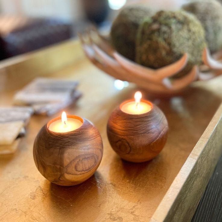 Wooden Candle Holder