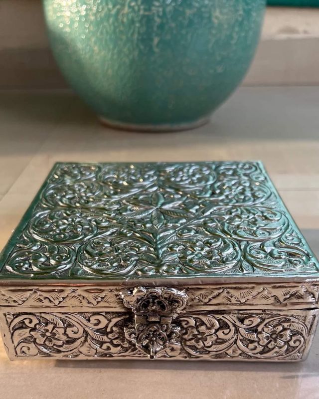 Antique German Silver Brass Box