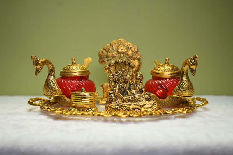 Antique German Silver Gold Plated Gift Set