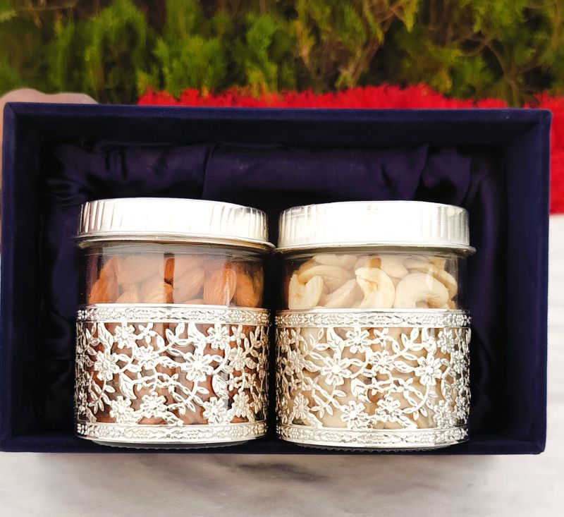 Antique German Silver Jars