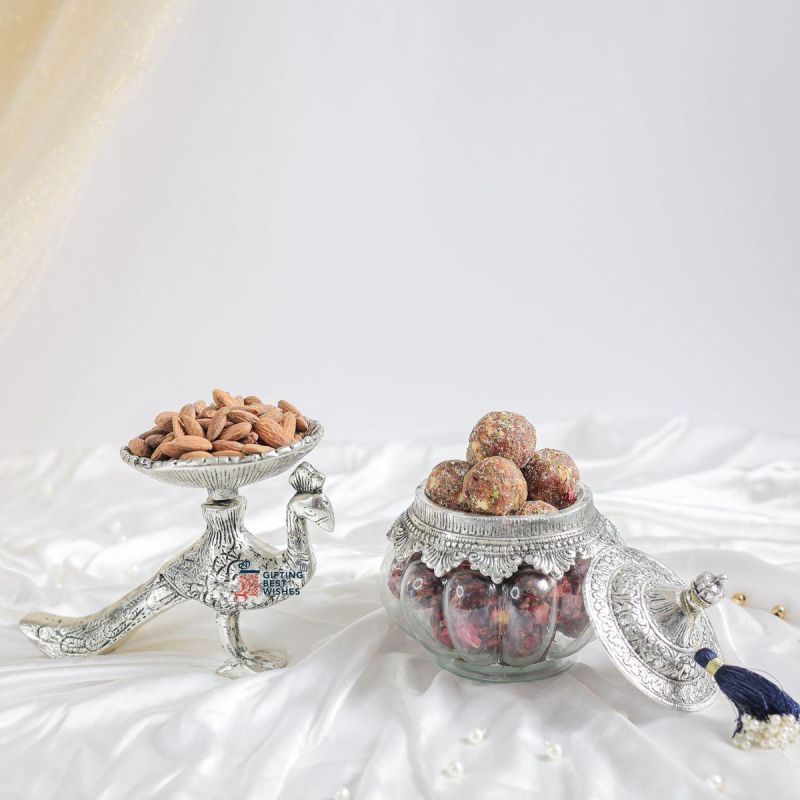 Antique German Silver Peacock Bowl