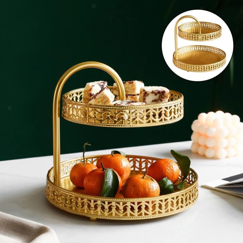 Decorative Two Tier Serving Tray