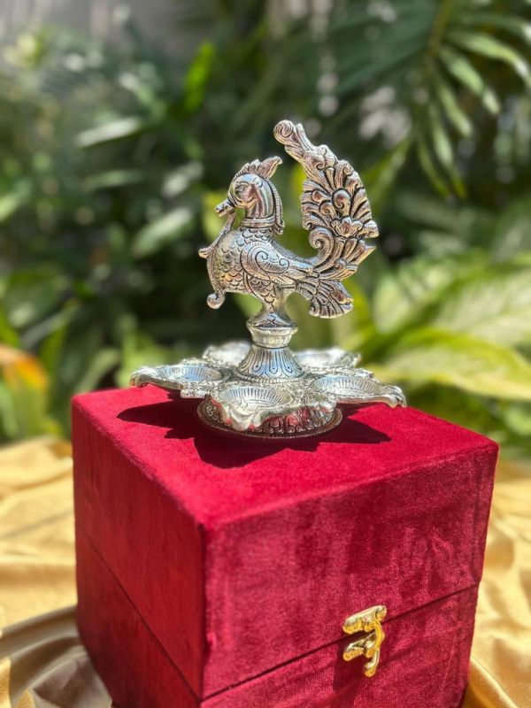 German Silver Peacock Bowl