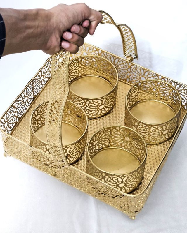 Metal Basket with Bowl