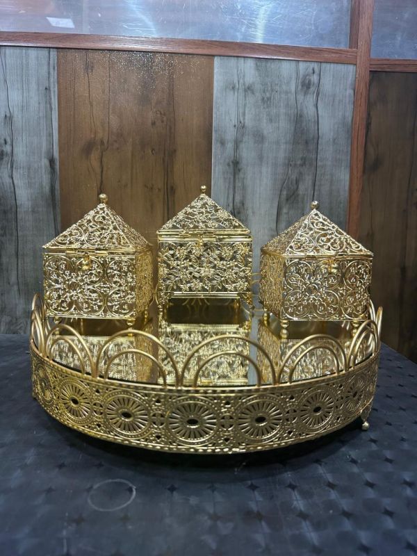 Metal Tray with Boxes