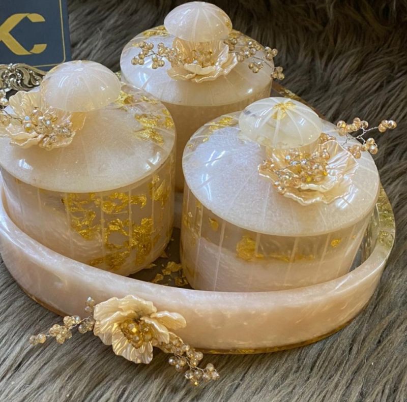 Decorative Resin Jar Set