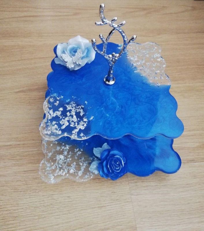 Resin Serving Tray Two Tier