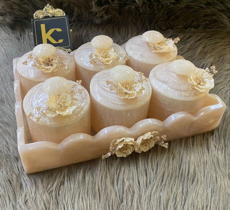 Resin Tray and Jar Set