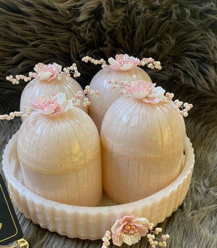 Resin Decorative Jars Trays Set