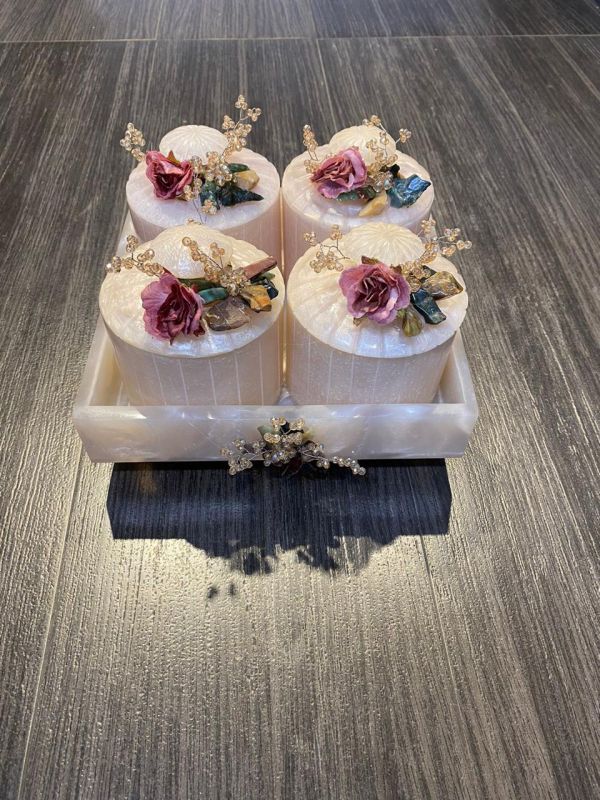 Resin Trayand Jar Set