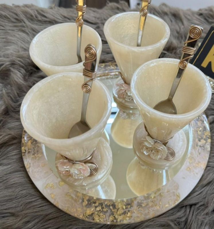 Decorative Tray with Glass Set