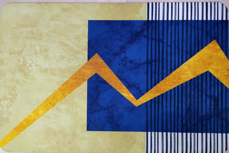 Abstract Geometric Canvas Grip Mat