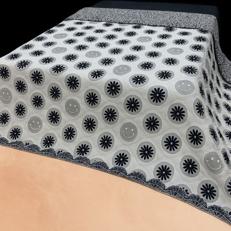 Black & Grey Premium Ultrasonic Double Bed Reversible Comforter