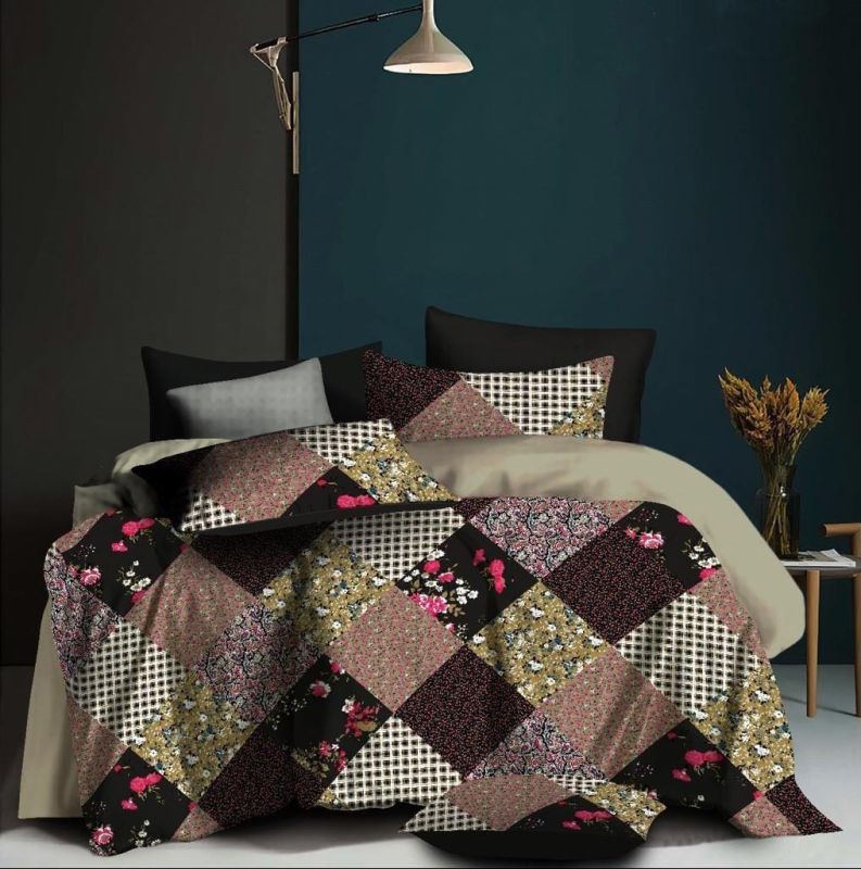 Black Mosaic Cotton Comforter Set