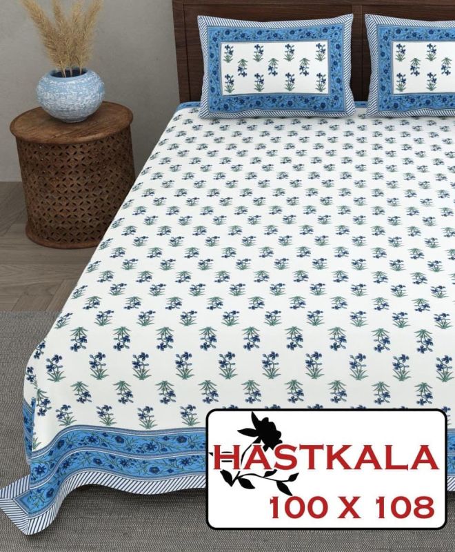 Hastkala Cotton Blend Double Bed Sheet