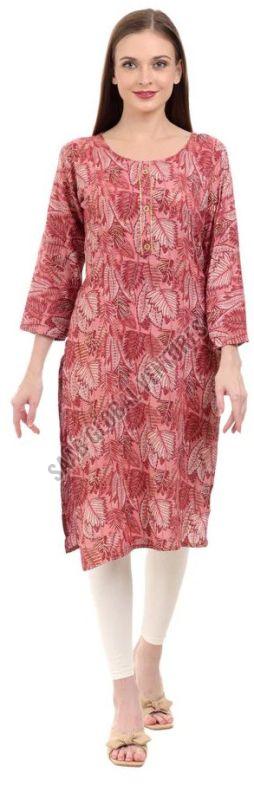 Maroon Floral Harmony Kurti