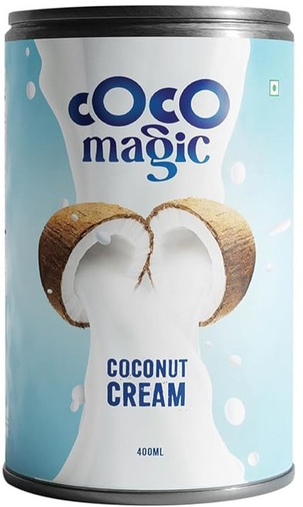 Cocomagic 100% Pure Coconut Milk Cream For Cooking (22 - 24% Fat ) - 400 Ml