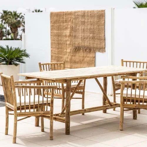 Bamboo Dining Table Set
