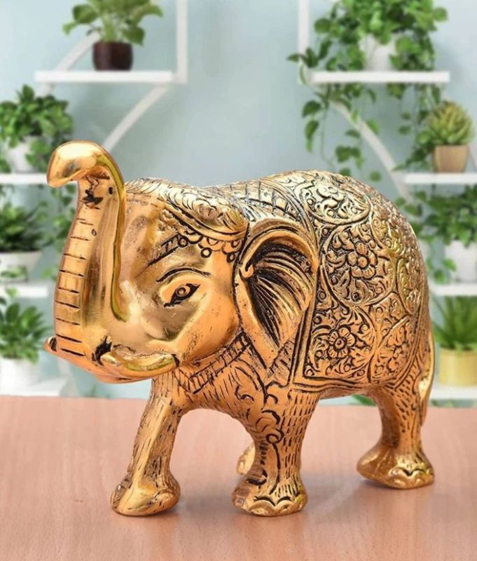 Antique Brass Elephant Statue