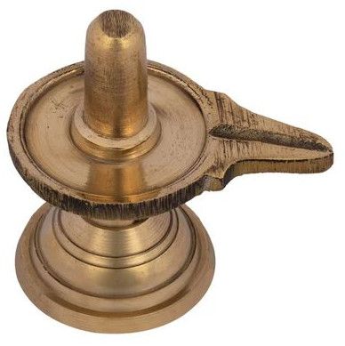 Carved Brass Shiva Lingam, Color : Golden