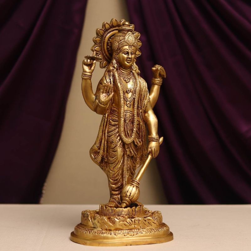 Decorative Brass Lord Vishnu Murti