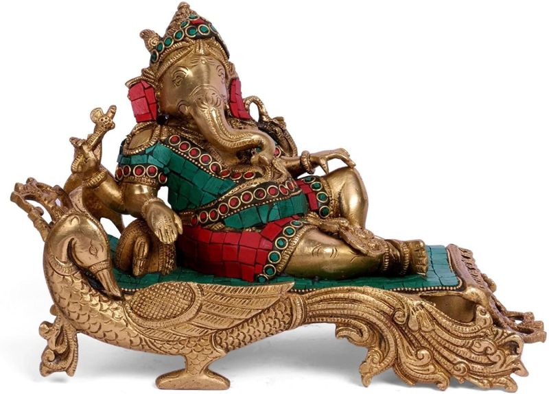 Designer Brass Ganesh Idol Statue