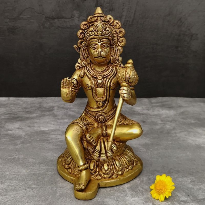 Handcrafted Brass Lord Hanuman Murti