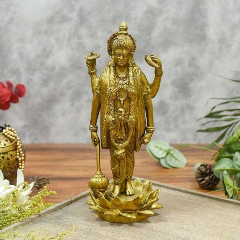 Handcrafted Brass Vishnu Murti