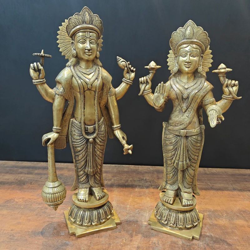 Lakshmi Narayan Superfine Brass Statue