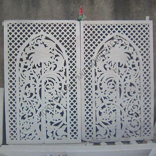 Polished Carved Handmade Marble Jali, Color : White for Construction