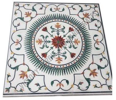 Marble Inlay Tiles, Color : Multicolor Standard for Flooring
