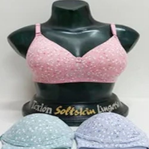 Cherry Print Seamless Cotton Padded Bra