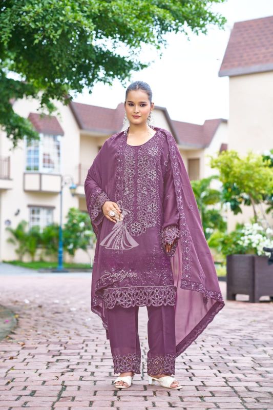Ladies Embroidered Kurti Palazzo Set