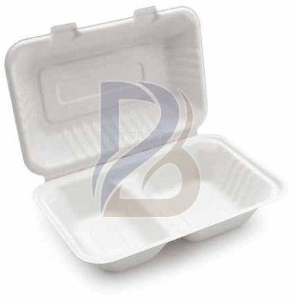 2 Compartment Eco Bagasse Container