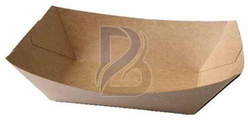 Brown Paper Boat Tray for Food Serving